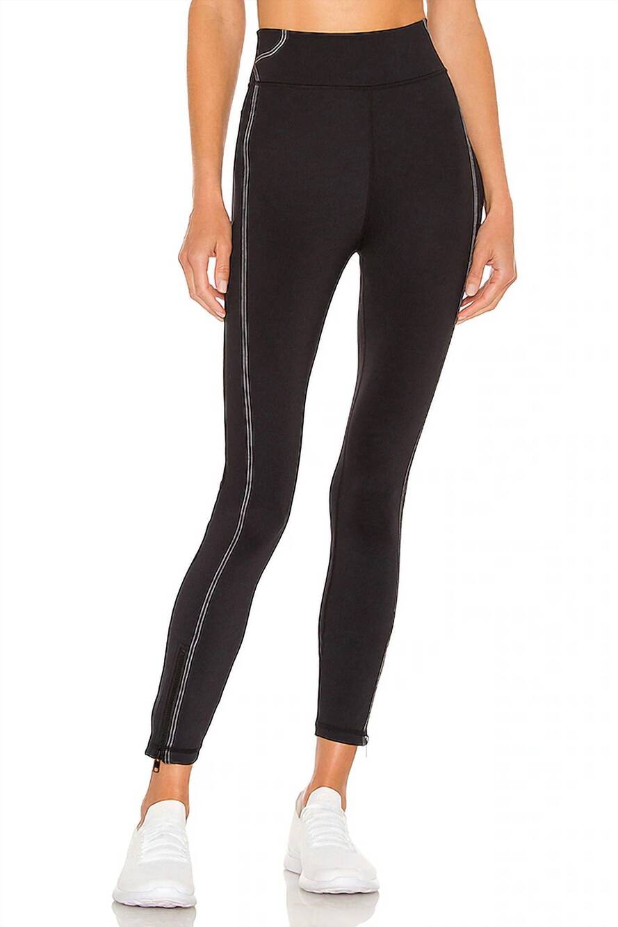 NEW THE UPSIDE women's jet midi crop leggings in black